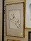 (RIGHT WALL) ORIENTAL WATERCOLOR; FRAMED AND DOUBLE MATTED ORIENTAL WATERCOLOR OF BIRD AND FLOWERS