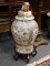 (RIGHT WALL) LARGE GINGER JAR; ONE OF A PR. OF LARGE ORIENTAL ROSE MEDALLION GINGER JARS WITH FOO