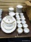 (RIGHT WALL) OLD PARIS CHINA; ANTIQUE GOLD RIMMED OLD PARIS CHINA- 45 MISC.. PCS- 12 CUPS (1 BROKEN