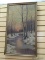 (RIGHT WALL) OIL PAINTING; FRAMED OIL ON CANVAS OF LANDSCAPE BY C. VAUGHAN IN GOLD FRAME ( PAINTING