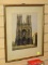 (BACK WALL) FRAMED ARTWORK; CATHEDRAL - ARTIST SIGNED.