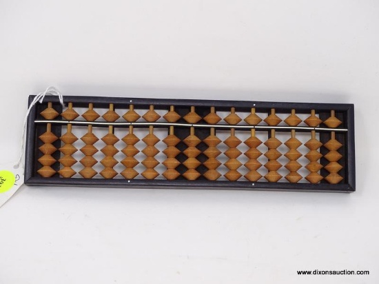 (R2) ABACAS; ORIENTAL WOODEN ABACUS- 9 IN L.