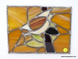 (R2) STAINED GLASS; UNFRAMED STAIN GLASS PANEL- 8.5 IN X 11.5 IN