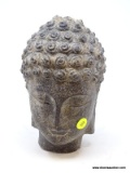 (RIGHT WALL) TONE BUST, CARVED TIBETAN STONE BUST 8 IN H