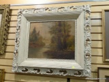 (BACK WALL) FRAMED OIL; VINTAGE FRAMED OIL ON CANVAS OF LANDSCAPE ( EARLY 1900'S) IN PAINTED