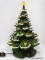 (BWALL) PORCELAIN LIGHT UP CHRISTMAS TREE. MEASURES 16