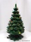 (BWALL) PORCELAIN LIGHT UP CHRISTMAS TREE. MEASURES 19