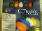 (R4) PAIR OF CERAMIC, MULTI-COLORED, C-7 STRING LIGHTS WITH 25 LIGHTS ON EACH SET. MEASURES 25 FT