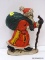 (R3) VINTAGE CAST IRON SANTA DOOR STOP. MEASURES 9.25