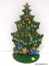 (R3) VINTAGE CAST IRON CHRISTMAS TREE DOOR STOP. MEASURES 11.25