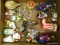 (R3) TRAY LOT OF ASSORTED GLASS ORNAMENTS; 18 PIECE LOT OF ASSORTED GLASS ORNAMENTS TO INCLUDE A