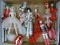 (R2) TRAY LOT OF ASSORTED GLASS DOLL ORNAMENTS; 9 PIECE LOT OF WOMAN FROM ACROSS THE 20TH CENTURY,