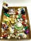 (BR) TRAY LOT OF GLASS ORNAMENTS; 31 PIECE LOT OF GLASS ORNAMENTS LOT TO INCLUDE MARY HOLDING BABY
