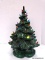 (R1) PORCELAIN LIGHT UP CHRISTMAS TREE. MEASURES 16.5