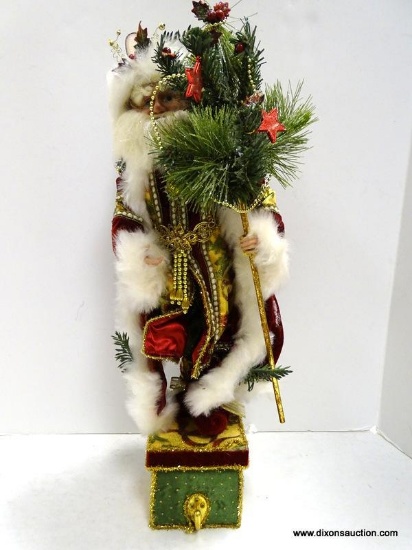 (BR) MARK ROBERTS "BELSNICKLE FAIRY" STOCKING HOLDER. MODEL NO. 51-82262. MEASURES ABOUT 21" TALL.