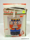 (DISPLAY) HOLIDAYS HIMAK NUTCRACKER COOKIE JAR. COMES IN ORIGINAL BOX.