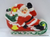 (R3) EMPIRE PLASTIC CORP, BLOW MOLD 1970 LIGHT UP SANTA IN SLEIGH. MARKED 1302 024156 ON THE BOTTOM.