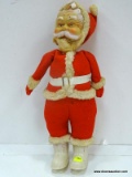 (R3) VINTAGE SANTA DOLL WITH FELT SUIT AND PLASTIC FACE AND BOOTS. MEASURES 13