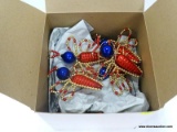 (R3) BOX LOT OF ASSORTED GLASS BEADED BUG ORNAMENTS; 30 PIECE LOT OF ASSORTED GLASS BEADED INSECT