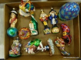 (R2) TRAY LOT OF ASSORTED CHRISTOPHER RADKO GLASS ORNAMENTS; 11 PIECE LOT OF CHRISTOPHER RADKO