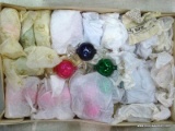 (R1) BOX LOT OF BLOWN GLASS CANDIES; 24 PIECE SET OF ASSORTED BLOWN GLASS CANDIES.