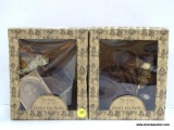 (R1) PAIR OF THE HOUSE OF LOUIS NICHOLE ANIMAL ORNAMENTS; 2 PIECE LOT TO INCLUDE A DOG WITH GLASSES