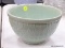 (TABLES) MCCOY TEAL OVERLAPPING LEAF MIXING BOWL. MEASURES 4.5