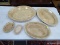 (TABLES) LOT OF ANTIQUE OVAL SERVING PLATTERS; 5 PIECE LOT TO INCLUDE AN 18