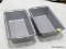 (TABLES) 2 ESSENTIAL HOME METAL LOAF DISHES. MEASURES 9.25