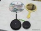 (TABLES) LOT OF ASSORTED ORIENTAL ITEMS; 4 PIECE LOT TO INCLUDE 2 BLACK FINISHED WOODEN PLANT