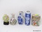 (RFRT) ORIENTAL LOT; LOT OF 4 MINIATURE ORIENTAL VASES ( SMALLEST- 3.5 IN AND TALLEST- 4 IN) AND