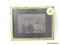 (RFRT) CIVIL WAR PHOTO; CIVIL WAR PHOTO ON BOARD OF CONFEDERATE OFFICER AND WIFE IN BRASS FRAME-