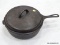 (RFRT) GRISWOLD NO. 8 CAST IRON SELF BASTING SKILLET WITH LID AND HANDLE. PAN MEASURES 3