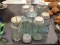 (RFRT) LOT OF ASSORTED VINTAGE JARS AND LIDS; 11 PIECE LOT TO INCLUDE A MASON'S PATENT NOV 30TH 1858