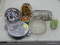 (RFRT) LOT OF PAPER WEIGHTS AND A PATTY PRESS; 7 PIECE LOT TO INLCUDE A TAIWAN PATTY FORMER, GREEN