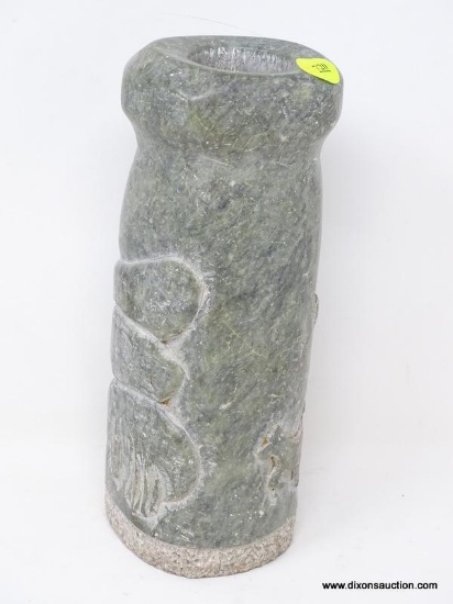 (RFRT) SERPENTINE CYLINDER VASE 8 1/4" TALL; 10 1/4" CIRCUM; 6LBS