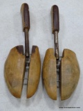 (TABLES) PAIR OF VINTAGE, WOODEN SHOE INSERT SHOE TREES SHOE FORMS.