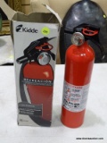 (TABLES) KIDDE RECREATIONAL, MULTIPURPOSE, DRY CHEMICAL FIRE EXTINGUISHER. COMES IN OPENED BOX.