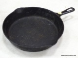 (TABLES) CAST IRON, NO. 8 SAUCEPAN WITH 2 LIPS FOR POURING. HAS A 10.5