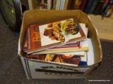 (SHELVES) BOX LOT OF ASSORTED COOKBOOKS; 20 PIECE LOT OF ASSORTED COOKBOOKS TO INCLUDE BETTER HOMES