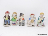 (RFRT) LOT OF VINTAGE FIGURINES; 5 PIECE LOT OF SMALLER, EARLY 1900 AMERICAN FIGURINES TO INCLUDE 3