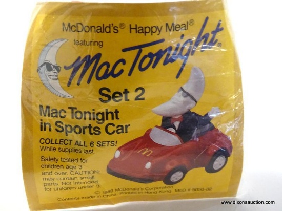1988 MAC TONIGHT IN SPORTS CAR HAPPY MEAL TOY SET 2 OF 6 FROM THE MAC TONIGHT SERIES. MCD #5050-32.