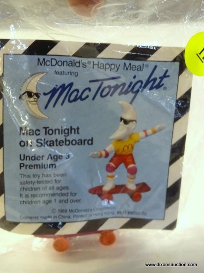 1988 MAC TONIGHT ON SKATEBOARD HAPPY MEAL TOY FROM THE MAC TONIGHT SERIES. MCD #5050-00. NEW IN
