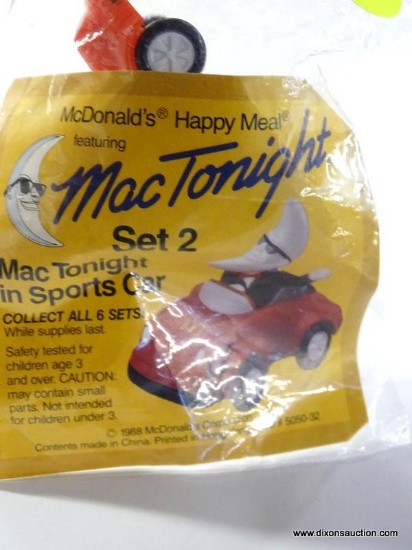 1988 MAC TONIGHT IN SPORTS CAR HAPPY MEAL TOY SET 2 OF 6 FROM THE MAC TONIGHT SERIES. MCD #5050-32.