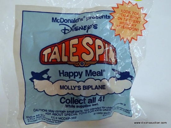 1989 MOLLY'S BIPLANE HAPPY MEAL TOY FROM THE TALE SPIN SERIES. MCD #89-251. NEW IN ORIGINAL