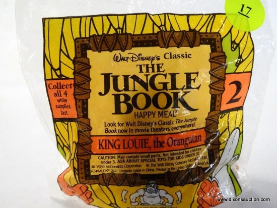1989 KING LOUIE, THE ORANGUTAN HAPPY MEAL TOY # 2 OF 4 FROM THE THE JUNGLE BOOK SERIES. MCD #89-146.