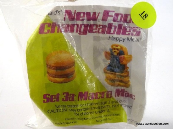 1988 SET 3A: MACRO MAN HAPPY MEAL TOY FROM THE NEW FOOD CHANGEABLES SERIES. MCD #88-161. NEW IN