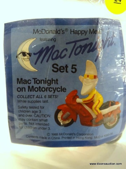 1988 MAC TONIGHT ON MOTORCYCLE HAPPY MEAL TOY SET 5 OF 6 FROM THE MAC TONIGHT SERIES. MCD #5050-35.