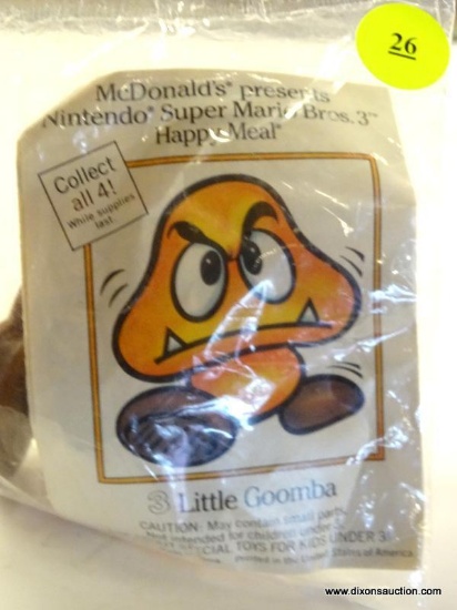 1989 LITTLE GOOMBA HAPPY MEAL TOY # 4 OF 4 FROM THE SUPER MARIO BROTHERS 3 SERIES. MCD #89-234. NEW