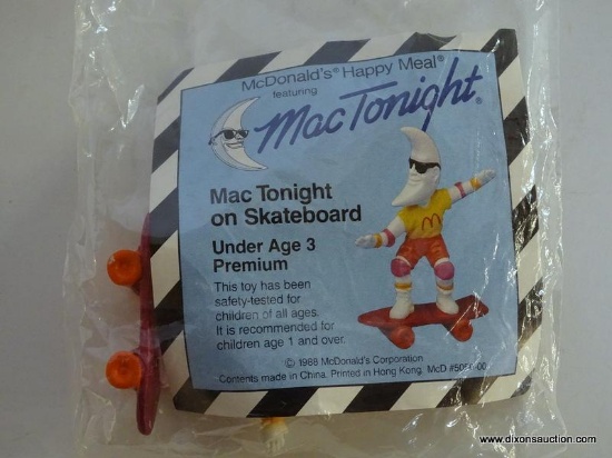 1988 MAC TONIGHT ON SKATEBOARD HAPPY MEAL TOY FROM THE MAC TONIGHT SERIES. MCD #5050-00. NEW IN